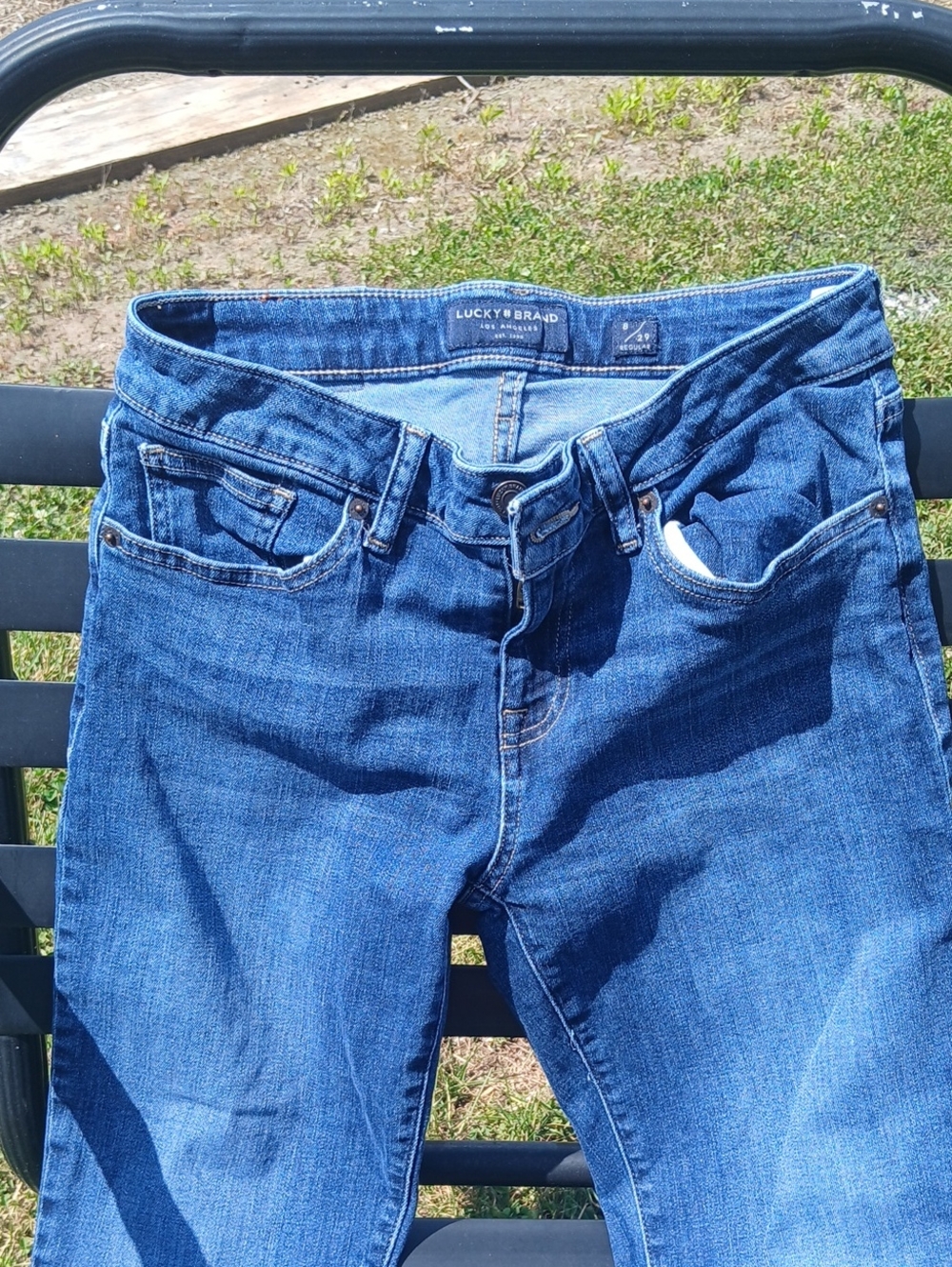 Lucky Brand Lolita Low Rise Skinny Mid-Blue Jeans Size 8